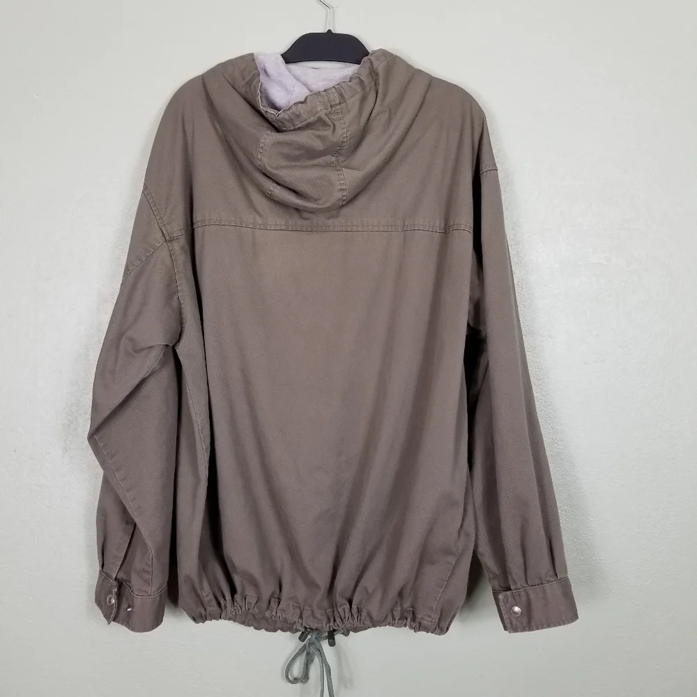 GAP UTILITY ATHLETIC ZIP JACKET OLIVE GREEN - Picture 2 of 3